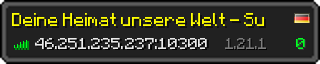 Userbar 320x64 in Minecraft-Stil für den Server 46.251.235.237:10300