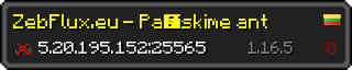 Userbar 320x64 in minecraft style for 5.20.195.152:25565