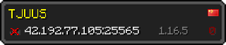 Userbar 320x64 in minecraft style for 42.192.77.105:25565