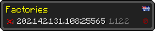 Userbar 320x64 in minecraft style for 202.142.131.108:25565