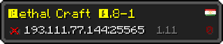 Userbar 320x64 in Minecraft-Stil für den Server 193.111.77.144:25565