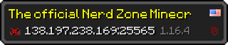 Userbar 320x64 in minecraft style for 138.197.238.169:25565