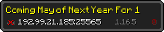 Userbar 320x64 in Minecraft-Stil für den Server 192.99.21.185:25565