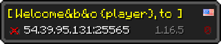 Userbar 320x64 in Minecraft-Stil für den Server 54.39.95.131:25565