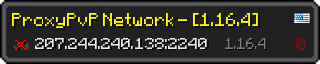 Userbar 320x64 in Minecraft-Stil für den Server 207.244.240.138:2240