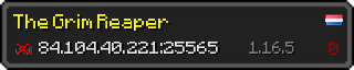 Userbar 320x64 in minecraft style for 84.104.40.221:25565