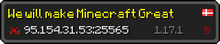 Userbar 320x64 in minecraft style for 95.154.31.53:25565