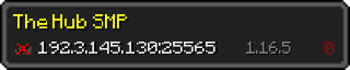 Userbar 320x64 in Minecraft-Stil für den Server 192.3.145.130:25565