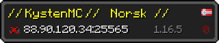 Userbar 320x64 in minecraft style for 88.90.120.34:25565