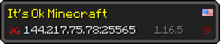 Userbar 320x64 in Minecraft-Stil für den Server 144.217.75.78:25565