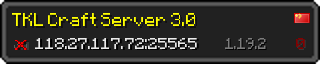 Userbar 320x64 in minecraft style for 118.27.117.72:25565