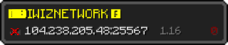 Userbar 320x64 in Minecraft-Stil für den Server 104.238.205.48:25567