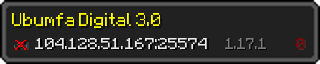 Userbar 320x64 in Minecraft-Stil für den Server 104.128.51.167:25574