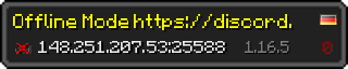 Userbar 320x64 in Minecraft-Stil für den Server 148.251.207.53:25588