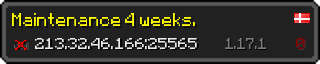 Userbar 320x64 in minecraft style for 213.32.46.166:25565