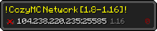 Userbar 320x64 in minecraft style for 104.238.220.235:25585