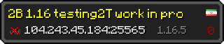 Userbar 320x64 in minecraft style for 104.243.45.184:25565