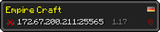 Userbar 320x64 in minecraft style for 172.67.200.211:25565