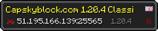 Userbar 320x64 in Minecraft-Stil für den Server 51.195.166.139:25565