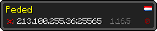 Userbar 320x64 in minecraft style for 213.100.255.36:25565