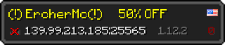 Userbar 320x64 in minecraft style for 139.99.213.185:25565