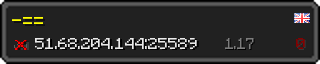 Userbar 320x64 in Minecraft-Stil für den Server 51.68.204.144:25589