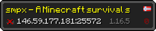 Userbar 320x64 in minecraft style for 146.59.177.181:25572