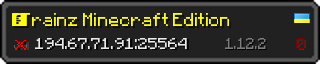 Userbar 320x64 in minecraft style for 194.67.71.91:25564