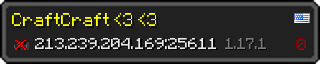 Userbar 320x64 in minecraft style for 213.239.204.169:25611