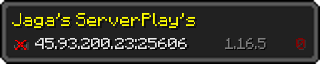 Userbar 320x64 in Minecraft-Stil für den Server 45.93.200.23:25606