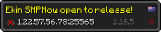 Userbar 320x64 in minecraft style for 122.57.56.78:25565