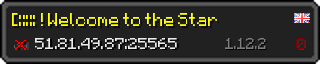 Userbar 320x64 in minecraft style for 51.81.49.87:25565