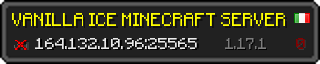 Userbar 320x64 in minecraft style for 164.132.10.96:25565