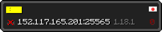 Userbar 320x64 in minecraft style for 152.117.165.201:25565