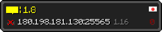 Userbar 320x64 in Minecraft-Stil für den Server 180.198.181.130:25565