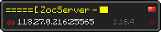 Userbar 320x64 in minecraft style for 118.27.0.216:25565