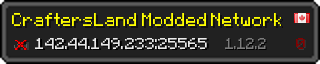 Userbar 320x64 in Minecraft-Stil für den Server 142.44.149.233:25565