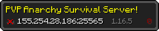 Userbar 320x64 in Minecraft-Stil für den Server 155.254.28.186:25565