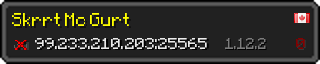 Userbar 320x64 in minecraft style for 99.233.210.203:25565