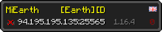 Userbar 320x64 in Minecraft-Stil für den Server 94.195.195.135:25565