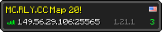 Userbar 320x64 in Minecraft-Stil für den Server 149.56.29.106:25565