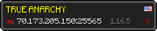 Userbar 320x64 in minecraft style for 70.173.205.150:25565