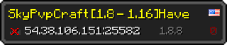 Userbar 320x64 in Minecraft-Stil für den Server 54.38.106.151:25582