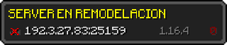 Userbar 320x64 in minecraft style for 192.3.27.83:25159