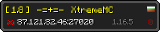 Userbar 320x64 in Minecraft-Stil für den Server 87.121.82.46:27020