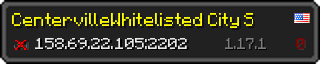 Userbar 320x64 in Minecraft-Stil für den Server 158.69.22.105:2202