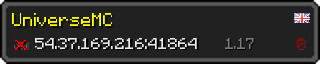 Юзербар 320x64 в стиле майнкрафт для сервера 54.37.169.216:41864
