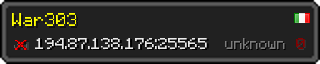 Userbar 320x64 in minecraft style for 194.87.138.176:25565