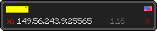 Userbar 320x64 in minecraft style for 149.56.243.9:25565