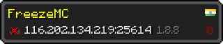 Userbar 320x64 in Minecraft-Stil für den Server 116.202.134.219:25614